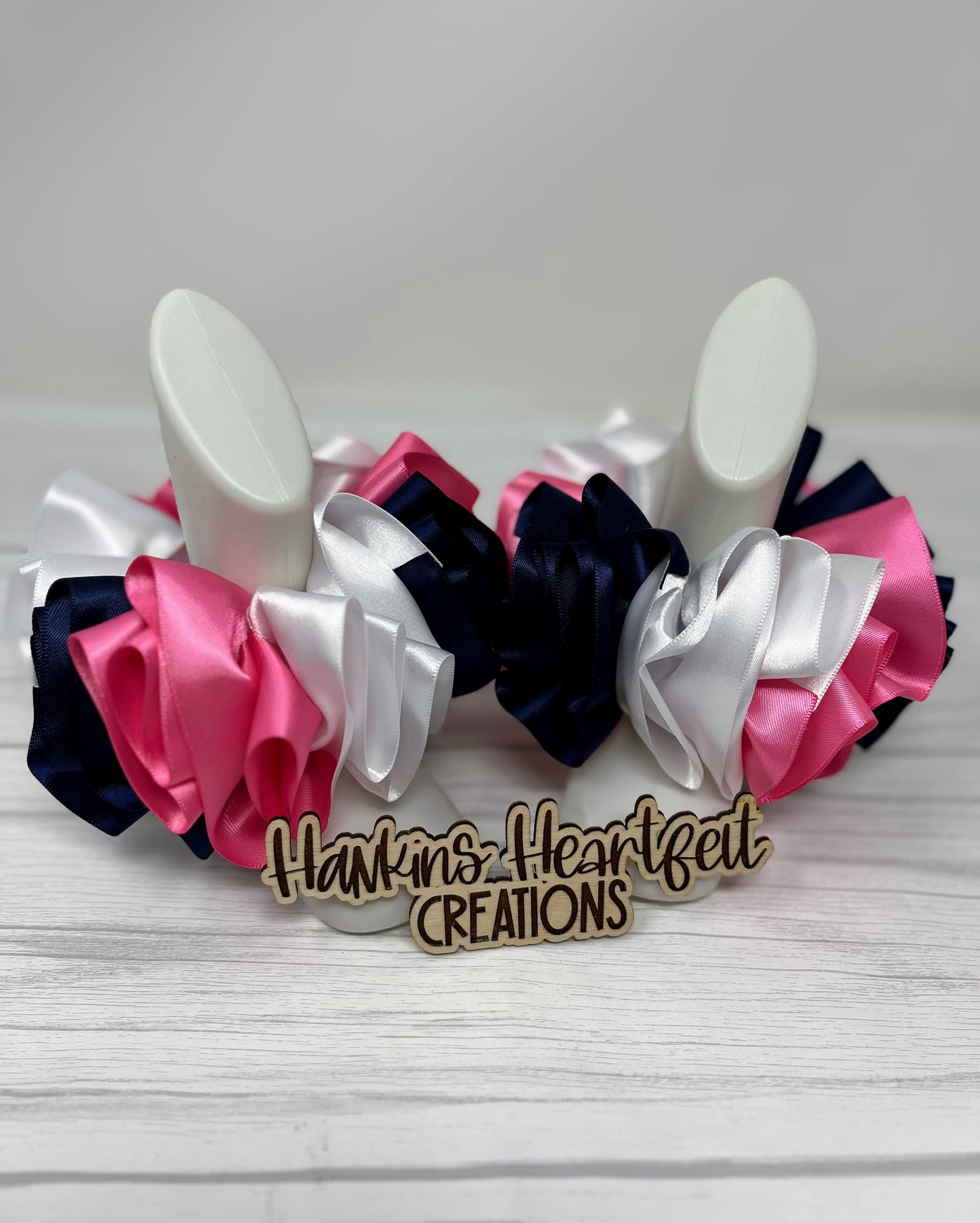 Navy, Pink & White Tutu Anklets