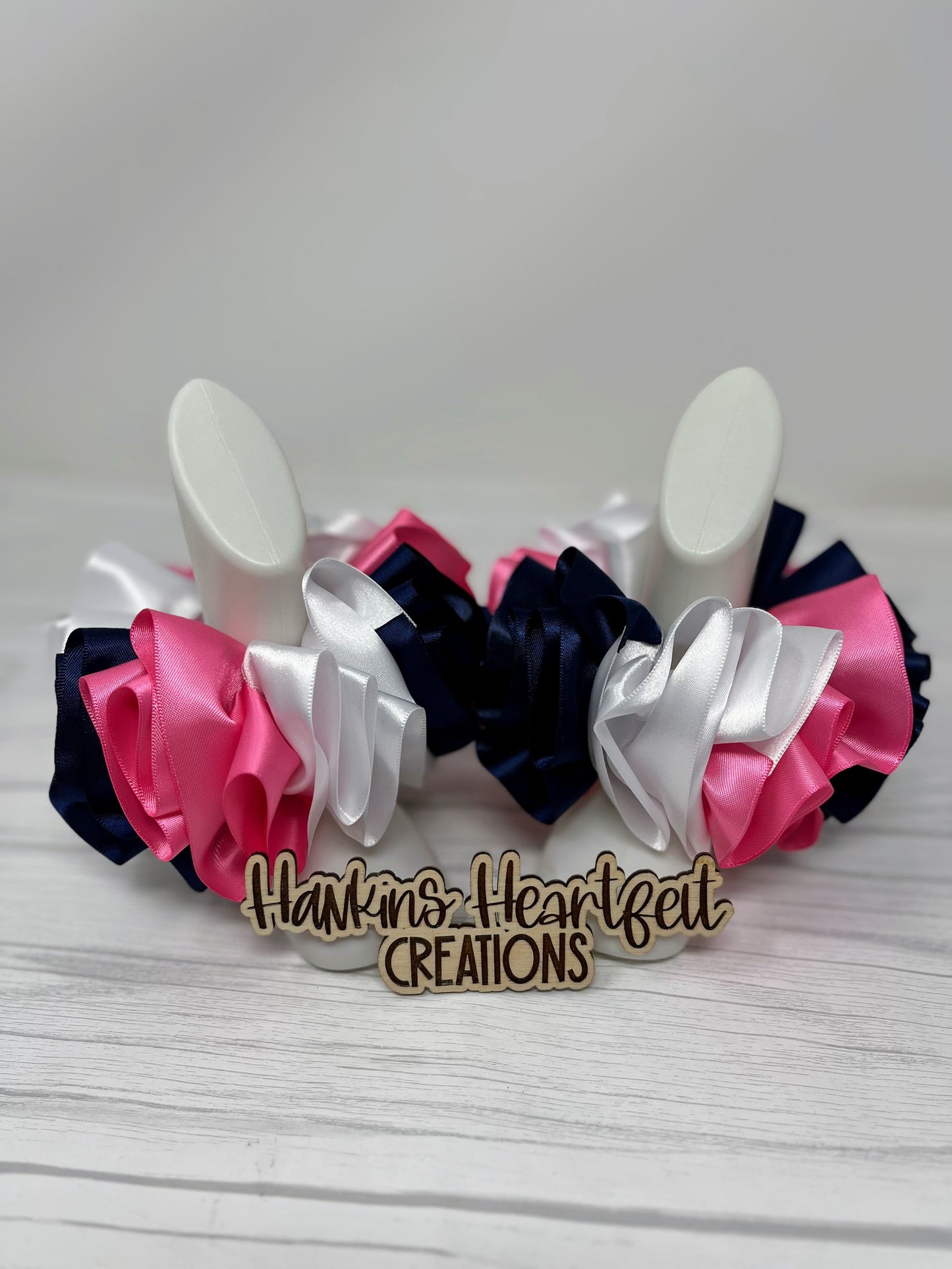 Navy, Pink & White Tutu Anklets