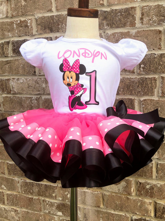 Shocking Pink Mouse Tutu Set
