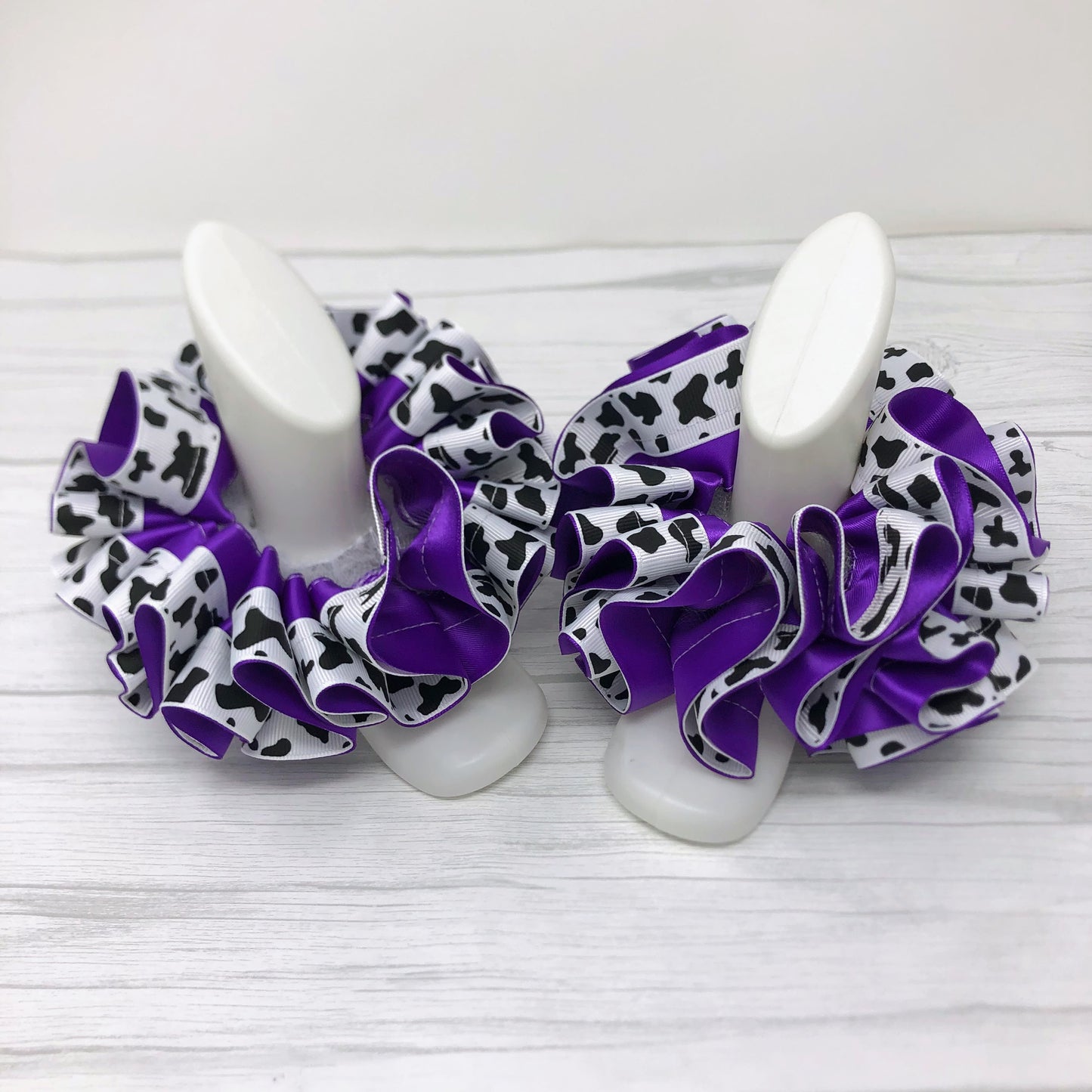Purple & Cow Print Anklets