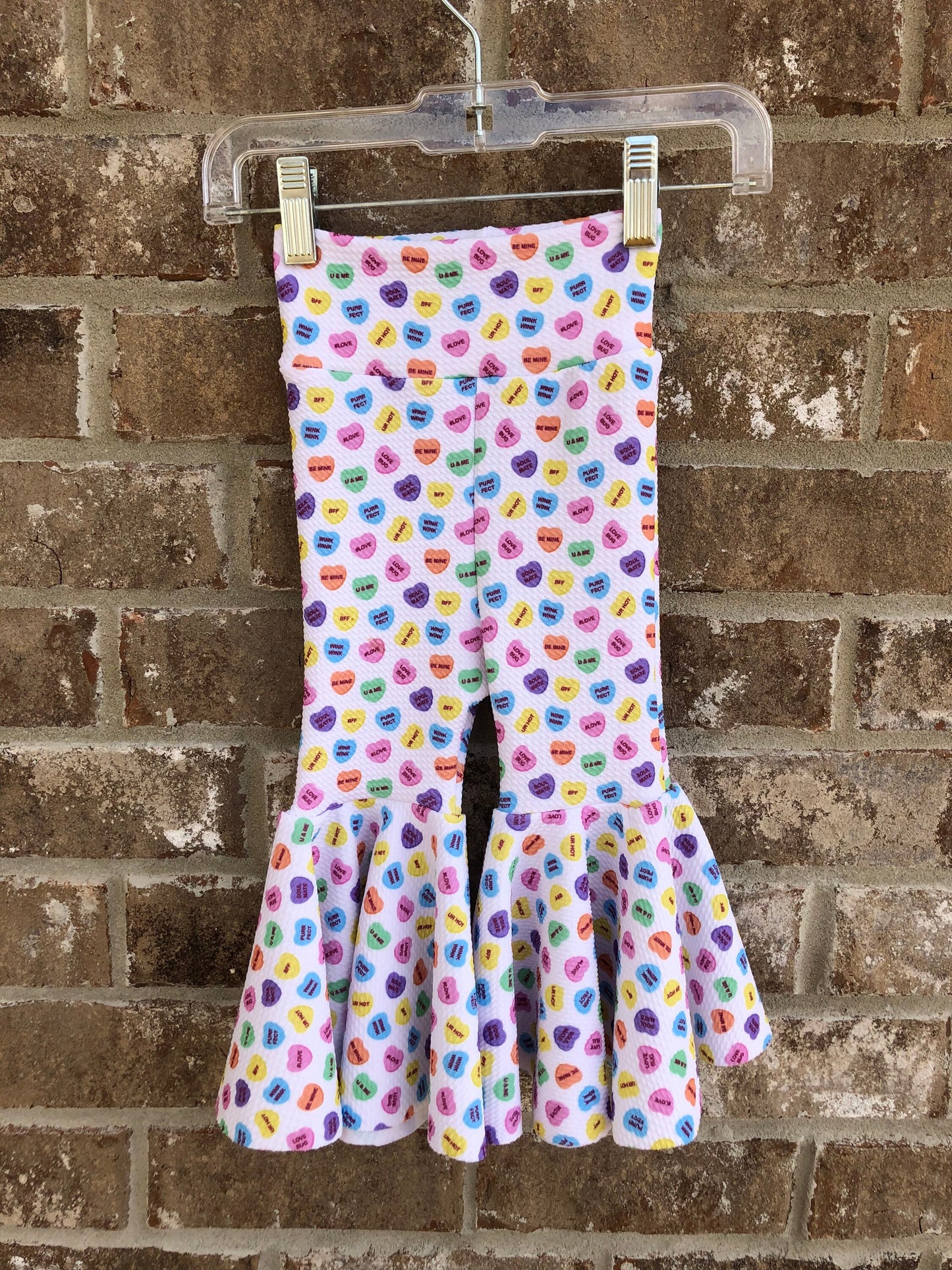 Conversation Heart Bell Bottoms