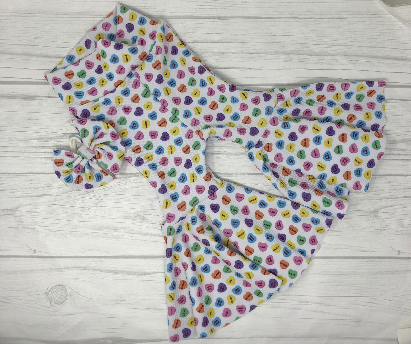 Conversation Heart Bell Bottoms