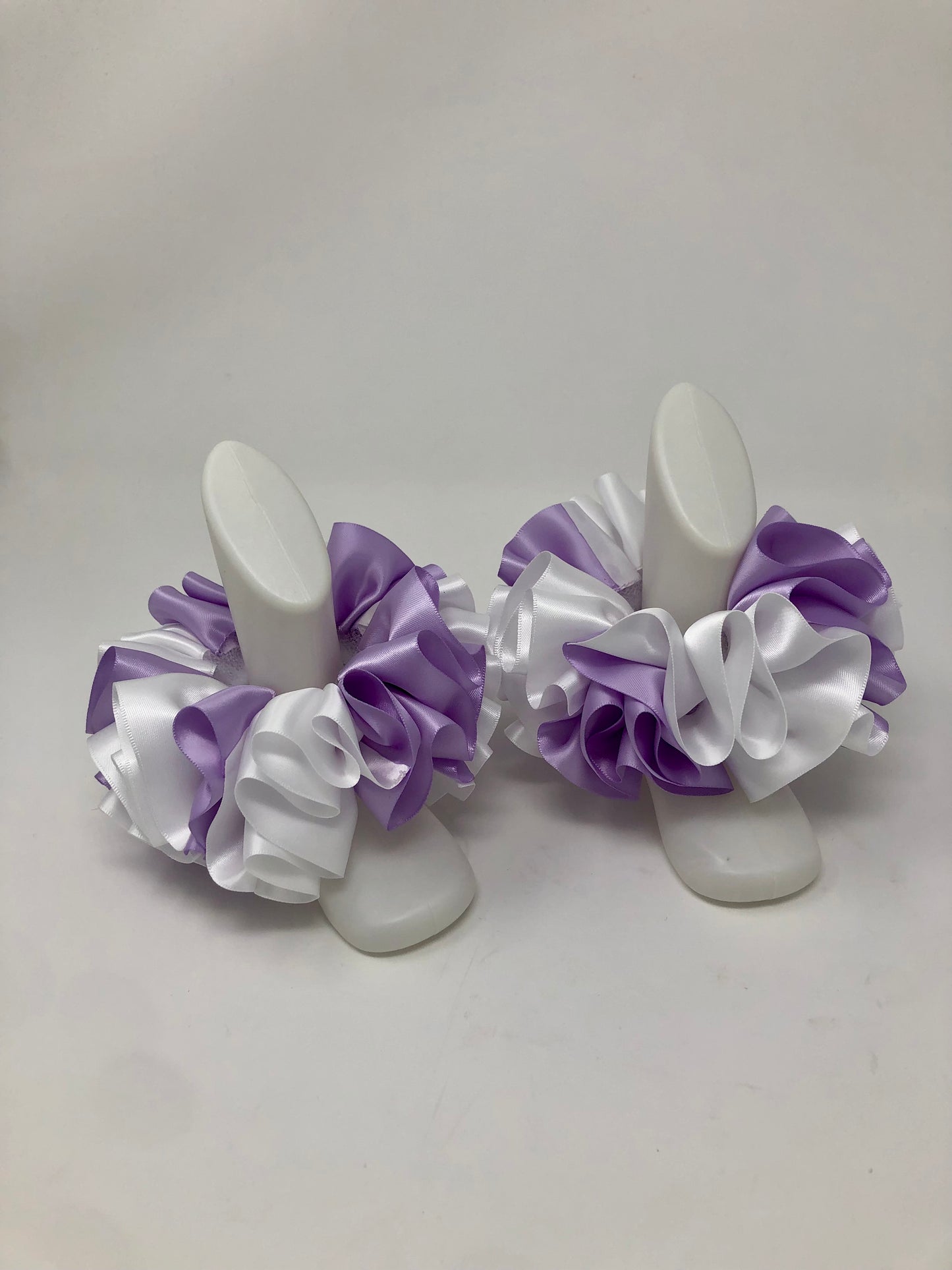 Lilac & White Tutu Anklets