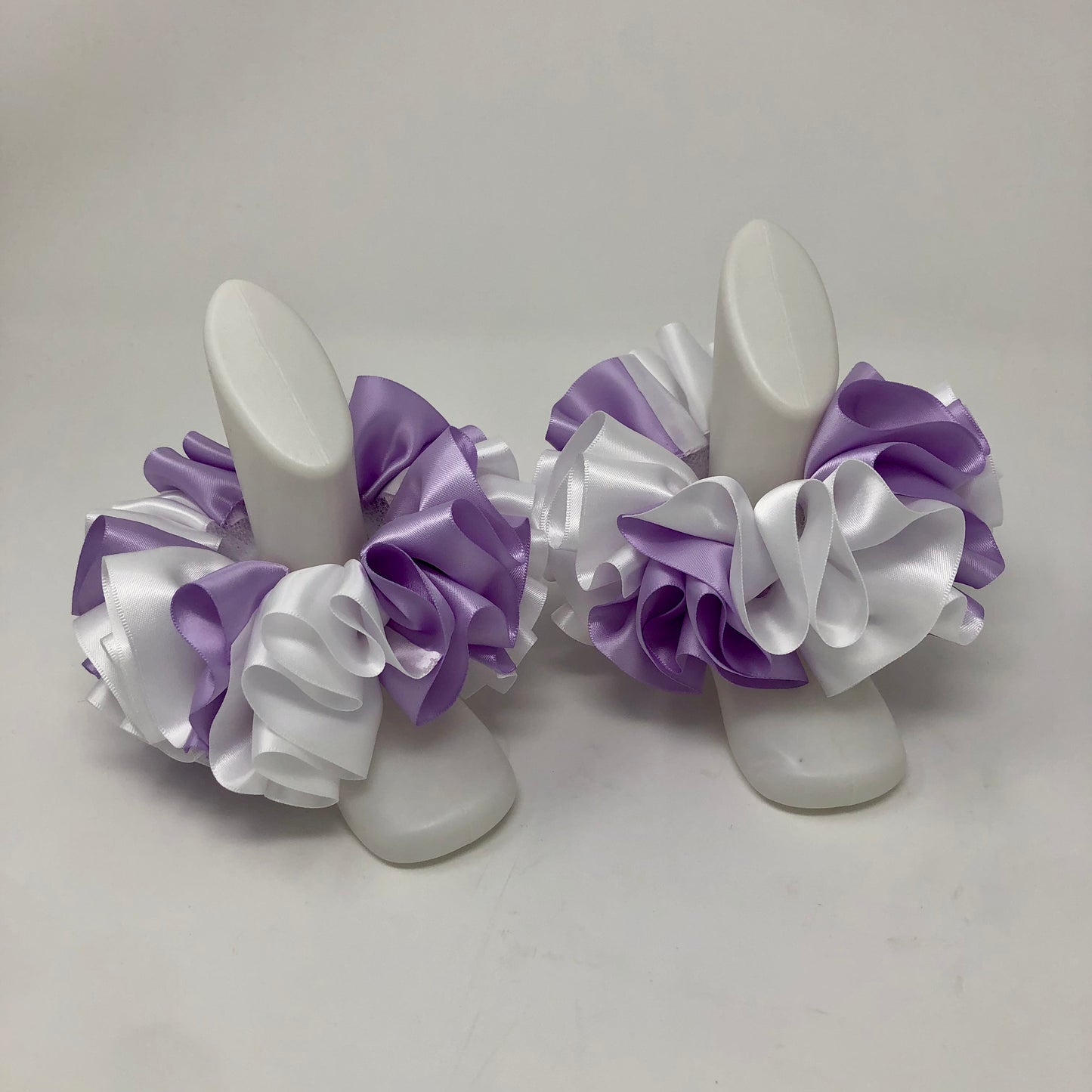 Lilac & White Tutu Anklets