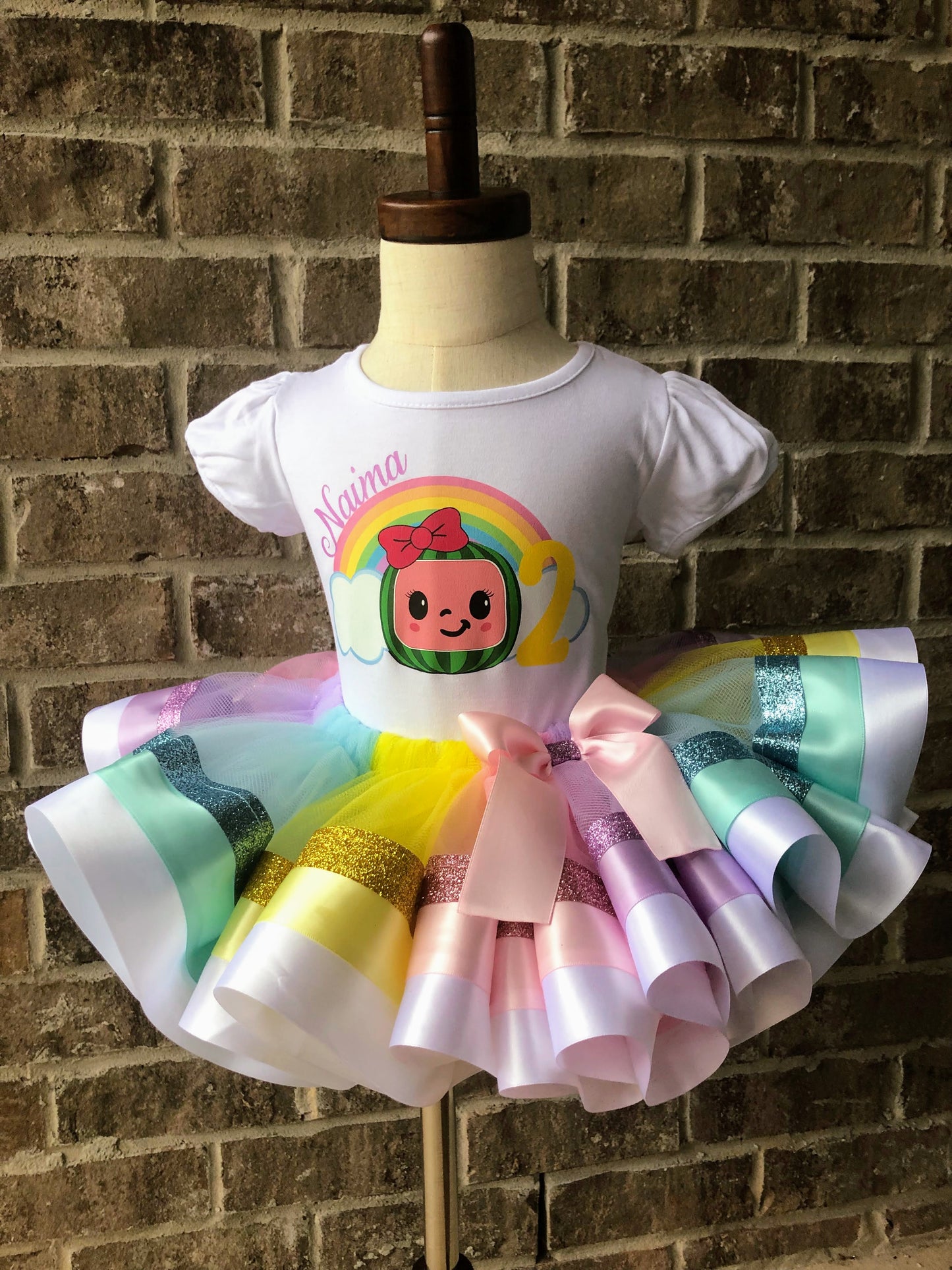 Pastel Cocomelon Tutu Set