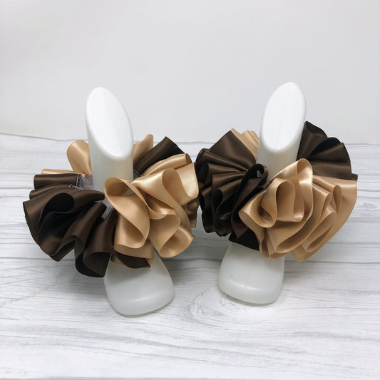 Brown & Khaki Tutu Anklets